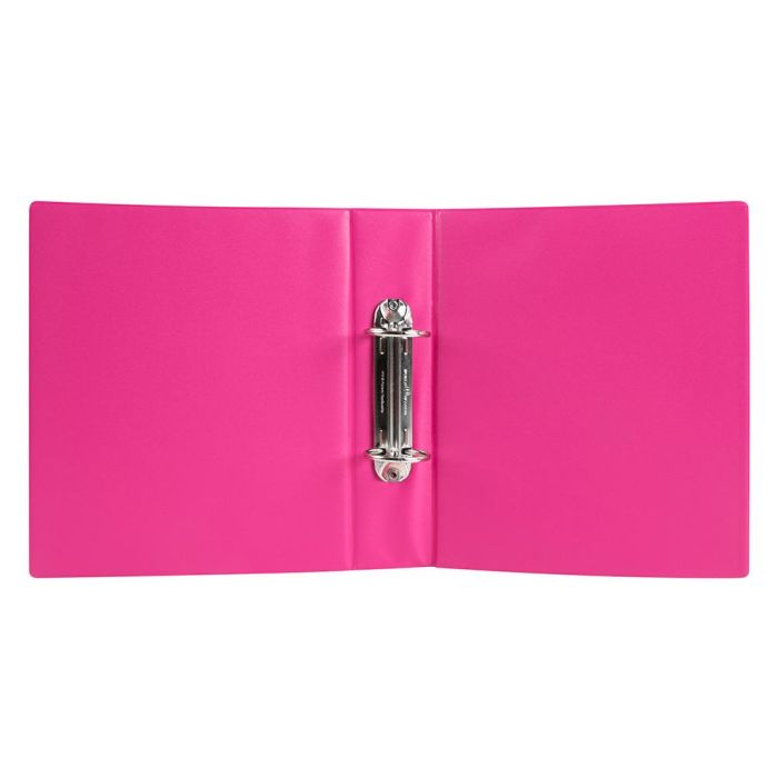 Carpeta De 2 Anillas 40 mm Redondas Liderpapel A5 Carton Forrado Pvc Fucsia 3