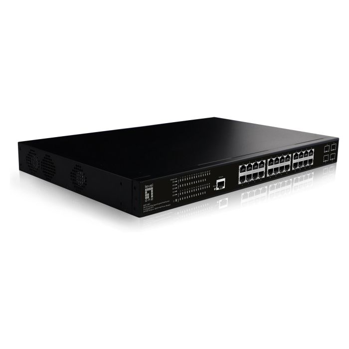 LevelOne GEP-2861 Switch Gestionado L2 Gigabit Ethernet 24xPoE+ 4xSFP Montaje en Rack 390W 1U 2
