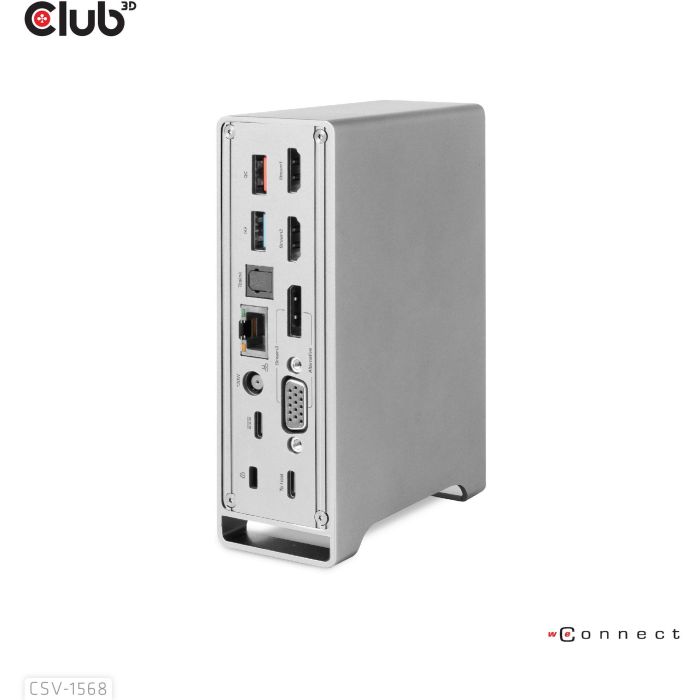 Club3D CSV-1568 Estación de Acoplamiento USB-C 4K 100W con 6xUSB3, DP, 2xHDMI, VGA, LAN, Power Delivery 120W 0 Club3D CSV-1568 Estación de Acoplamiento USB-C 4K 100W con 6xUSB3, DP, 2xHDMI, VGA, LAN, Power Delivery 120W 0