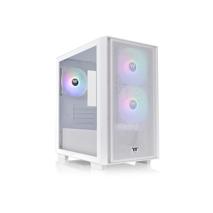 Thermaltake Versa H16 TG ARGB - Micro Torre PC Blanca con 2 Ventiladores 120mm Frontales y 1 Trasero, Soporte para Discos 2.5"/3.5" 4 Thermaltake Versa H16 TG ARGB - Micro Torre PC Blanca con 2 Ventiladores 120mm Frontales y 1 Trasero, Soporte para Discos 2.5"/3.5" 4