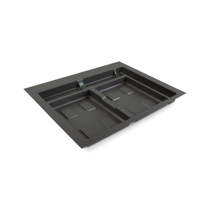 Emuca Base para contenedores de cajón cocina Recycle, 2 huecos, módulo 600mm, Plástico gris antracita 0 Emuca Base para contenedores de cajón cocina Recycle, 2 huecos, módulo 600mm, Plástico gris antracita 0
