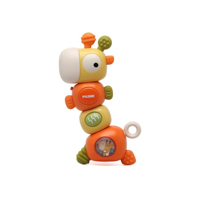 KioKids Jirafa Musical 6 en 1 para Bebés +6 Meses | Mordedor, Sonajero, Luz y Sonido | Estimulación Sensorial y Motricidad Fina 2