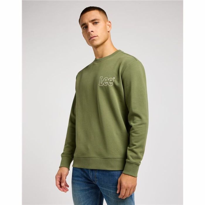 Sudadera sin Capucha Hombre Lee Wobbly Caqui 5