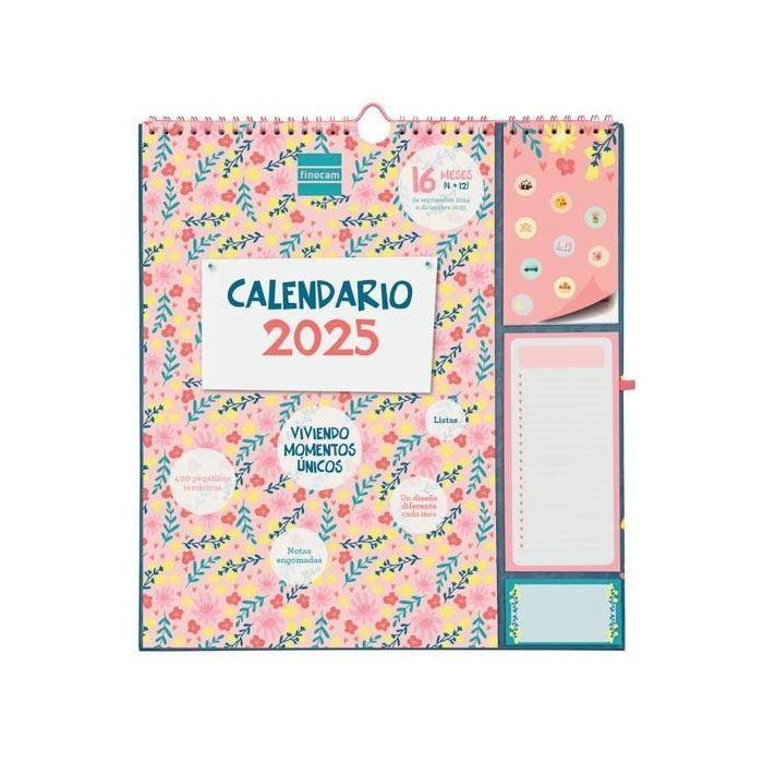 Finocam Calendario De Pared Plus 16 Meses 215x325 mm Vitae 2024-2025