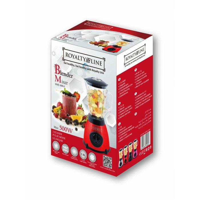 Batidora de Vaso Royalty Line Rojo 500 W 1