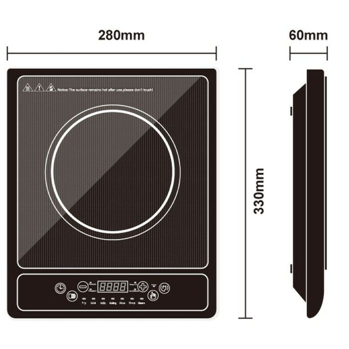 Placa de Inducción Royalty Line 2000 W 2