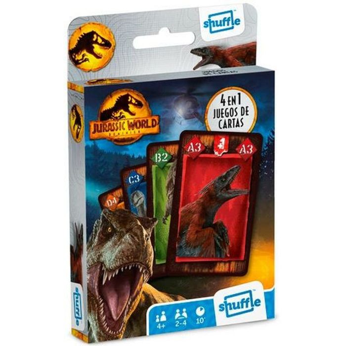 Juegos de cartas Jurassic World 4 en 1 (12 Unidades) 1 Juegos de cartas Jurassic World 4 en 1 (12 Unidades) 1