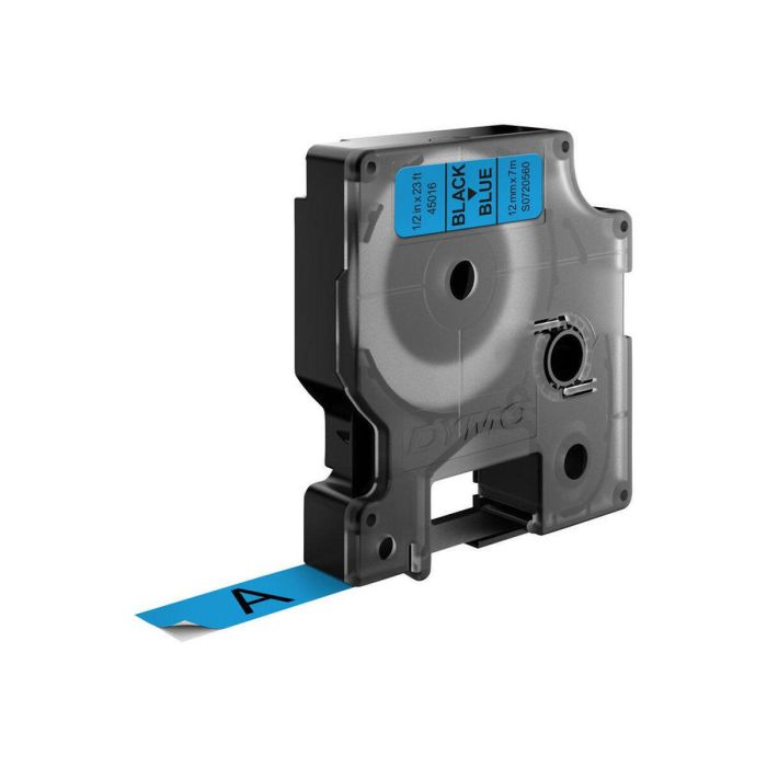 Cinta Laminada para Rotuladoras Dymo D1 45016 LabelManager™ Azul 12 mm Negro (5 Unidades) 1
