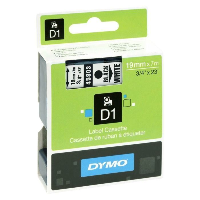 Cinta Laminada para Rotuladoras Dymo D1 45803 LabelManager™ Blanco Negro (5 Unidades) 2