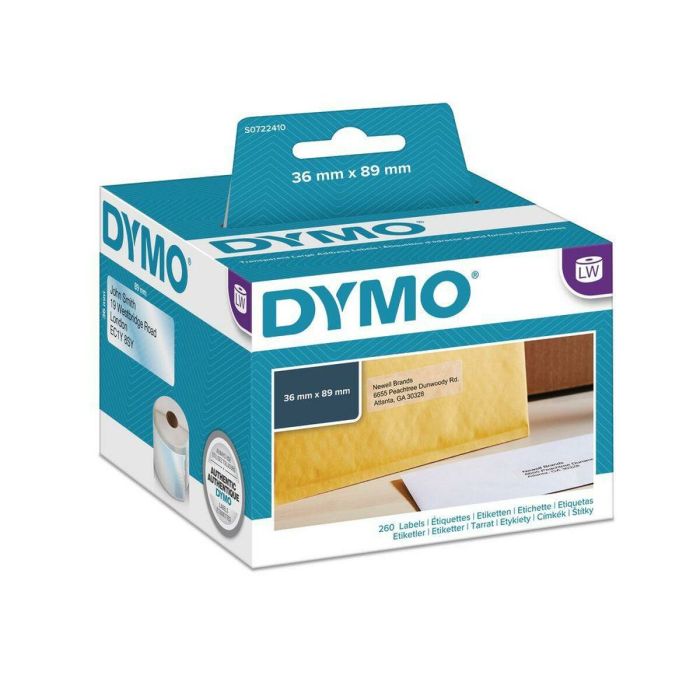 Etiquetas para Impresora Dymo 89 x 36 mm LabelWriter™ Transparente (6 Unidades) 1