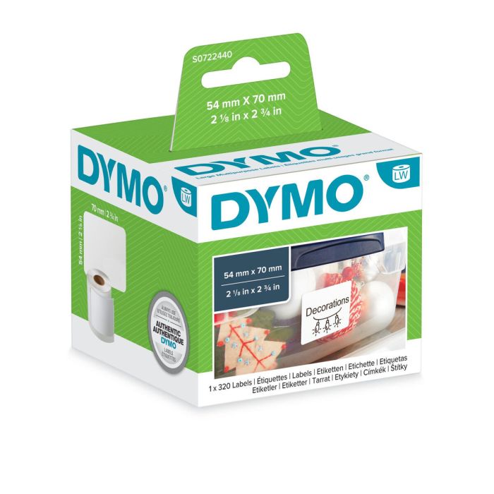 Etiquetas para Impresora Dymo S0722440 54 x 70 mm LabelWriter™ Blanco (6 Unidades) 1