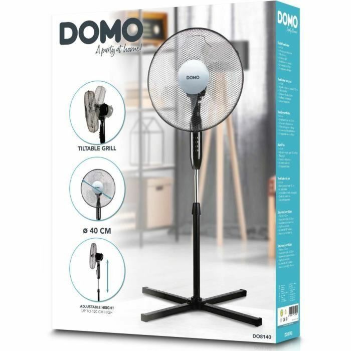 Ventilador de Pie DOMO Do8140 Negro 40 W 4