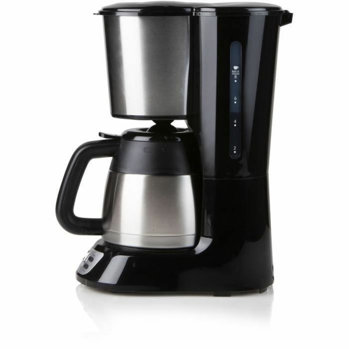 Cafetera de filtro - DOMO - DO709K - 1000 W - 1 L - 8 tazas - Pantalla LCD - Temporizador 24 horas - Acero inoxidable