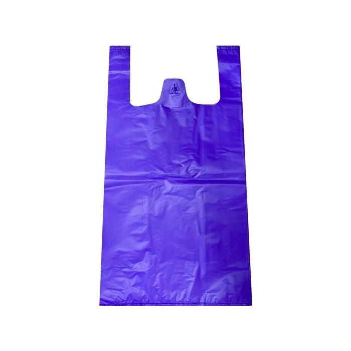 Bolsa de asa anonima 42x53 50 micras 70% reciclado violeta 1kg