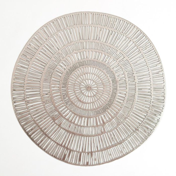 Mantel Individual Quid Habitat Espiral Plateado 38 cm (Pack 12x)