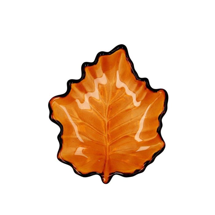 Bandeja Forma Hoja Vidrio Musgo Quid 14x14,5 cm (24 Unidades) 0 Bandeja Forma Hoja Vidrio Musgo Quid 14x14,5 cm (24 Unidades) 0