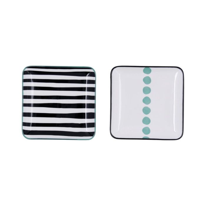 Set 2 Bandejas Porcelana Surtidas Zigzag Bidasoa 15x15 cm