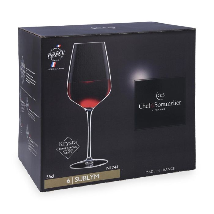 Caja 6 Copas Vino Cristalin Sublym Chef & Sommelier 55 cL 4