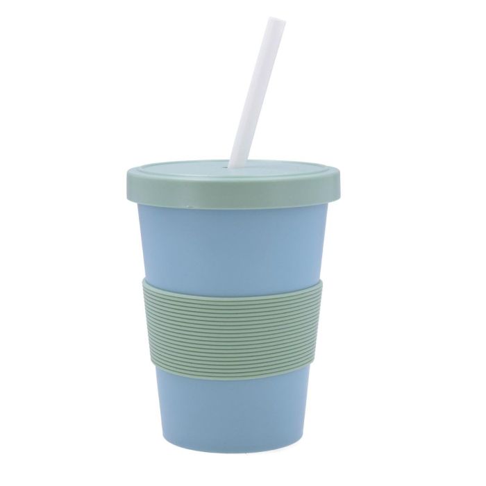 Vaso Alto con Tapa Rpet Inspira Quid 480 mL, 9x12 cm