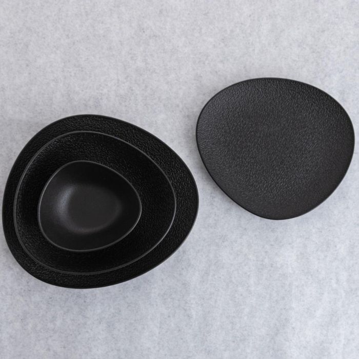 Plato Irregular Porcelana Fosil Bidasoa 22,8x20,1x2,2 cm (9 Unidades) 3