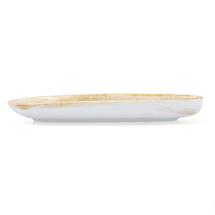 Plato Rectangular Blanco Porcelana Jaguar Fleckles Ariane 27 cm 1