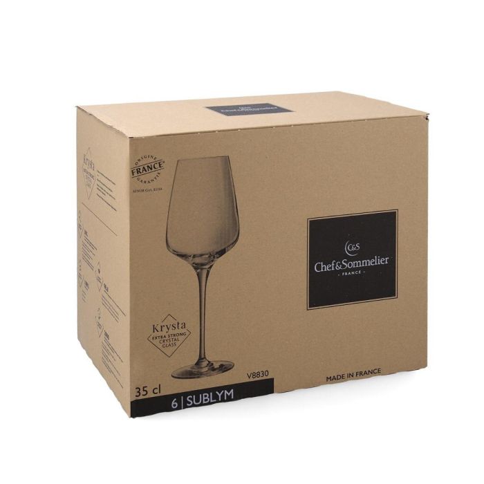 Caja 6 Copas Vino Krysta Sublym Eco Chef & Sommelier 35 cL 2