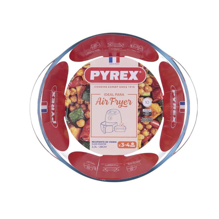 Fuente Redonda Vidrio Airfryer Pyrex 26 cm- 2,3 L 4