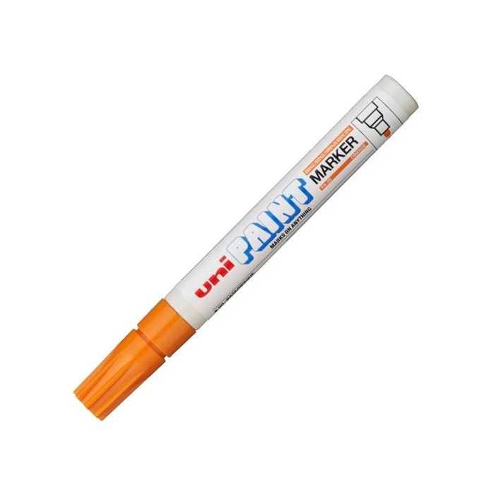 Uniball marcador permanente paint marker px-20(l) naranja