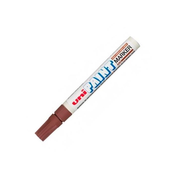 Uniball marcador permanente paint marker px-20(l) marron
