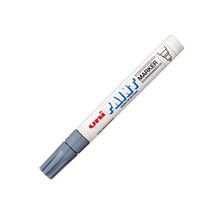 Uniball marcador permanente paint marker px-20(l) gris