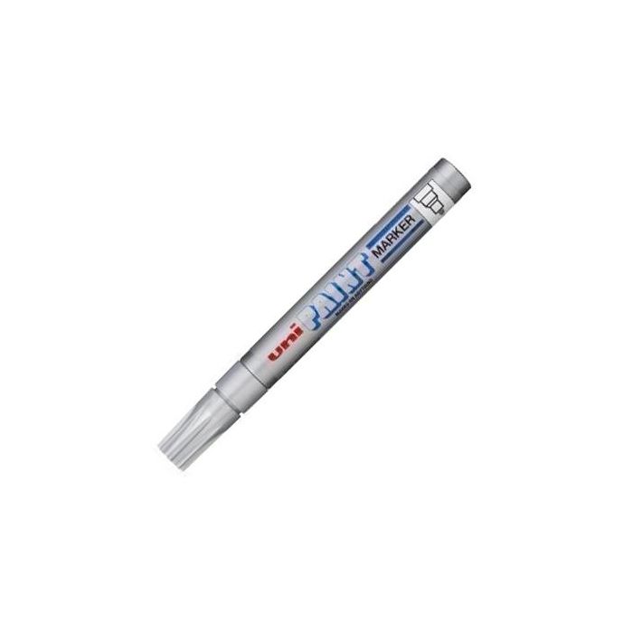 Uniball marcador permanente paint marker px-20(l) plata