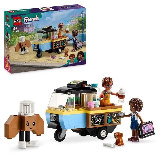 LEGO 42606 Friends Carro de Pastelería Móvil, Juguete Educativo con Minifiguras de Perro Aliya, Jules y Aira LEGO 42606 Friends Carro de Pastelería Móvil, Juguete Educativo con Minifiguras de Perro Aliya, Jules y Aira