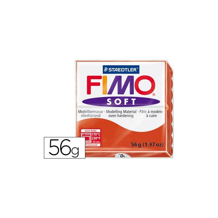 Pasta Staedtler Fimo Soft 57 gr Color Rojo Indian