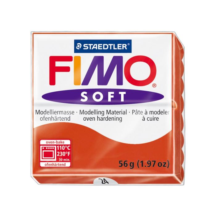 Pasta Staedtler Fimo Soft 57 gr Color Rojo Indian 1