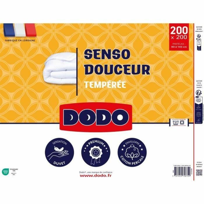 Dodo Edredón Templado 350 g/m² SENSO DOUCEUR Blanco 200 x 200 cm DOD3307419758759 1 Dodo Edredón Templado 350 g/m² SENSO DOUCEUR Blanco 200 x 200 cm DOD3307419758759 1