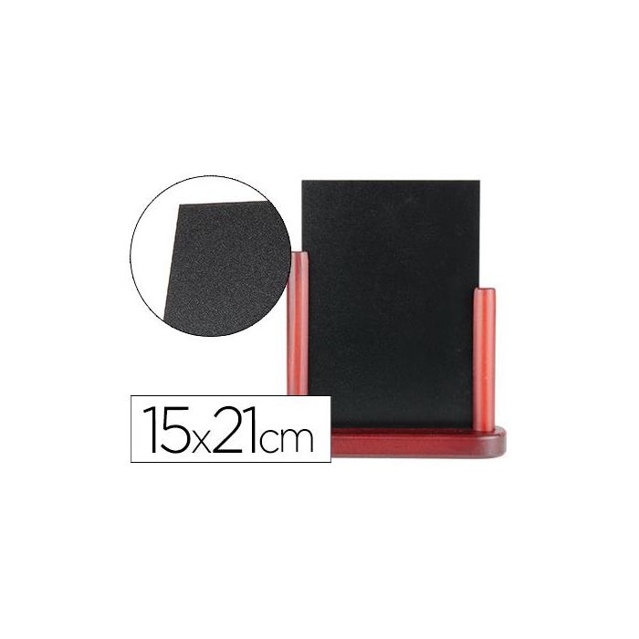 Pizarra Negra Liderpapel Doble Cara De Madera Con Superficie Para Rotuladores Tipo Tiza 15x21 cm