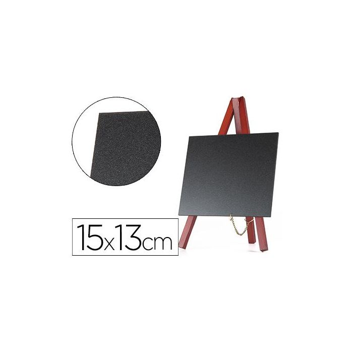 Pizarra Negra Liderpapel Caballete Madera Superficie Para Rotuladores Tipo Tiza 15x13 cm Juego 3 Unidades