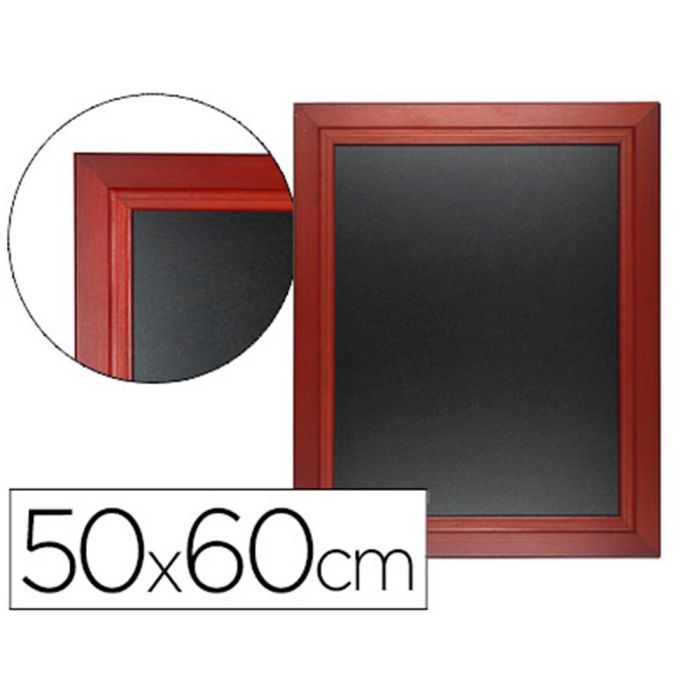 Pizarra Negra Liderpapel Mural De Madera Con Superficie Para Rotuladores Tipo Tiza 50x60 cm