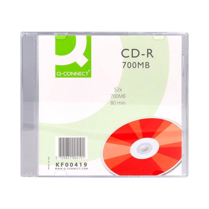 Cd-R Q-Connect Capacidad 700Mb Duracion 80Min Velocidad 52X Caja Slim 10 unidades 1