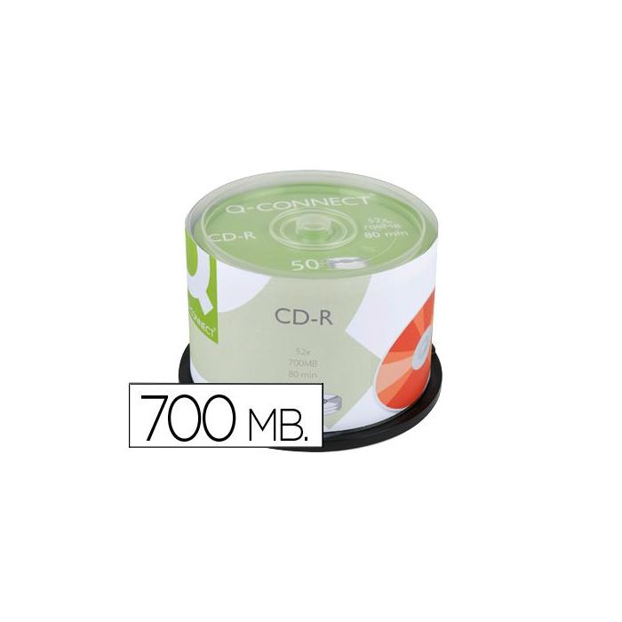 Cd-R Q-Connect Capacidad 700Mb Duracion 80Min Velocidad 52X Bote De 50 Unidades