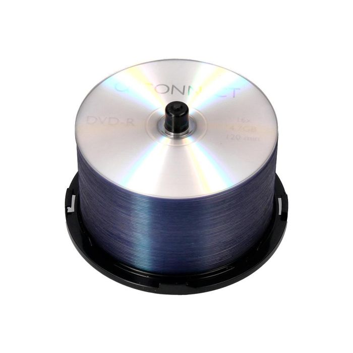 Dvd-R Q-Connect Capacidad 4,7 grb Duracion 120Min Velocidad 16X Bote De 50 Unidades 1