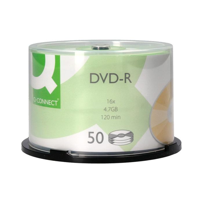 Dvd-R Q-Connect Capacidad 4,7 grb Duracion 120Min Velocidad 16X Bote De 50 Unidades 1