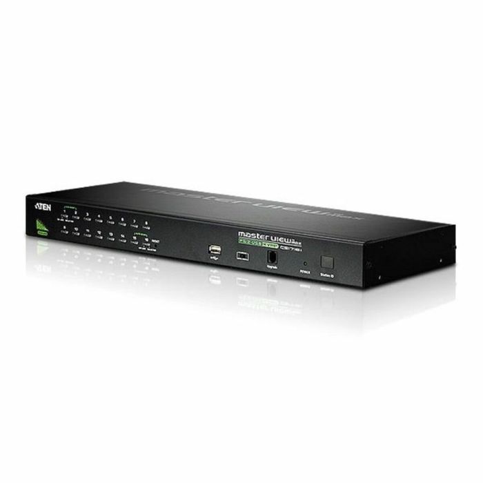 ATEN Switch KVM VGA PS/2-USB de 16 puertos con puerto para conexión en cadena y periféricos USB