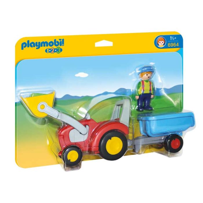 1.2.3 Tractor Con Remolque 6964 Playmobil