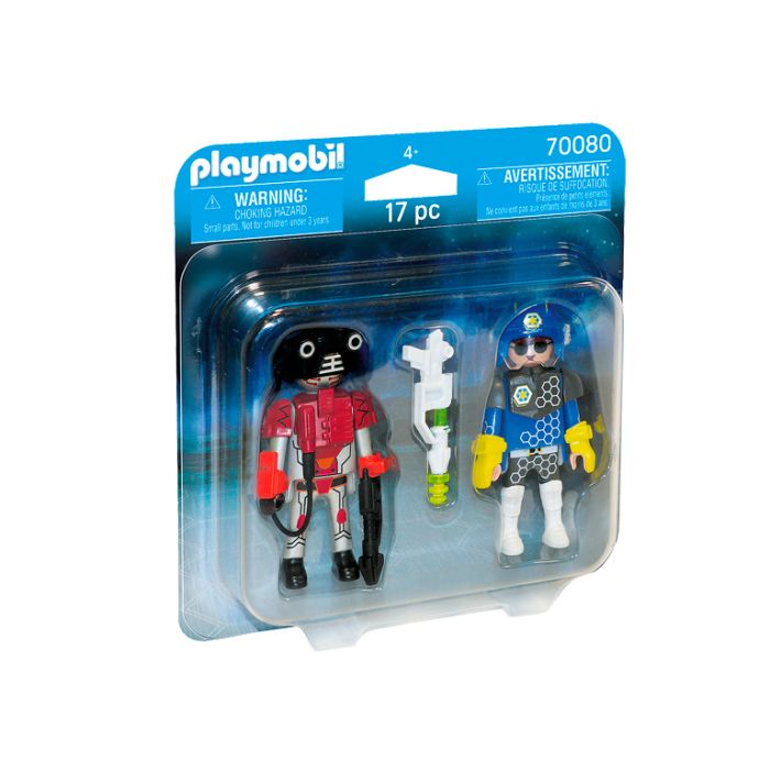 Duo Pack Policia Del Espacio Y Ladron 70080 Playmobil