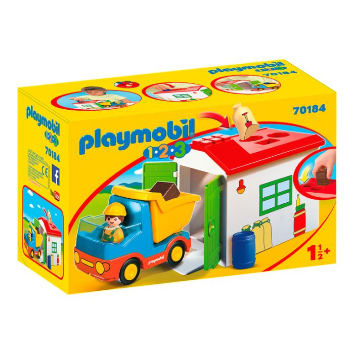 1.2.3.Camion Con Garaje 70184 Playmobil 1.2.3.Camion Con Garaje 70184 Playmobil