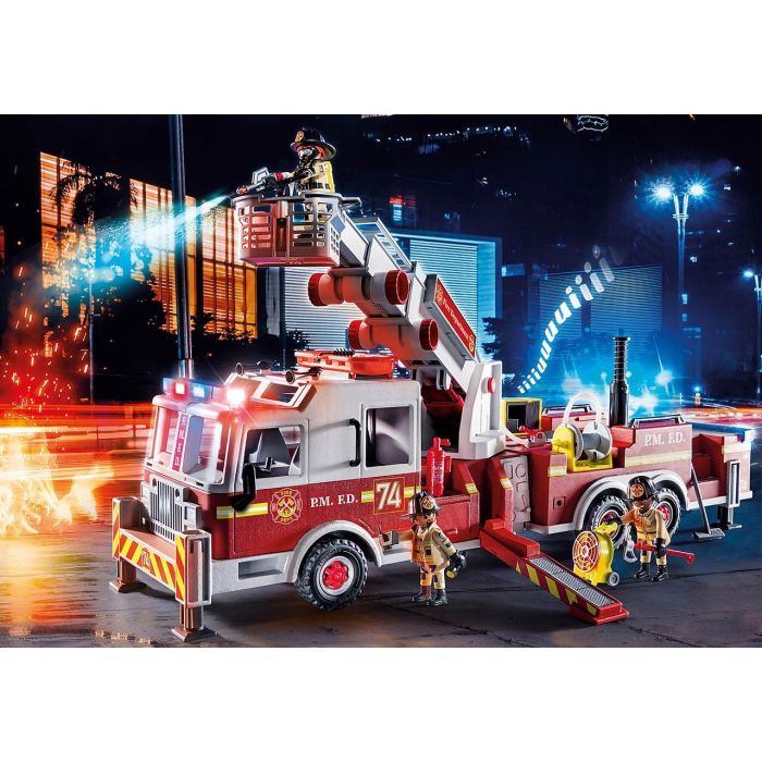 Playset de Vehículos Playmobil Fire Truck with Ladder 70935 113 Piezas 1