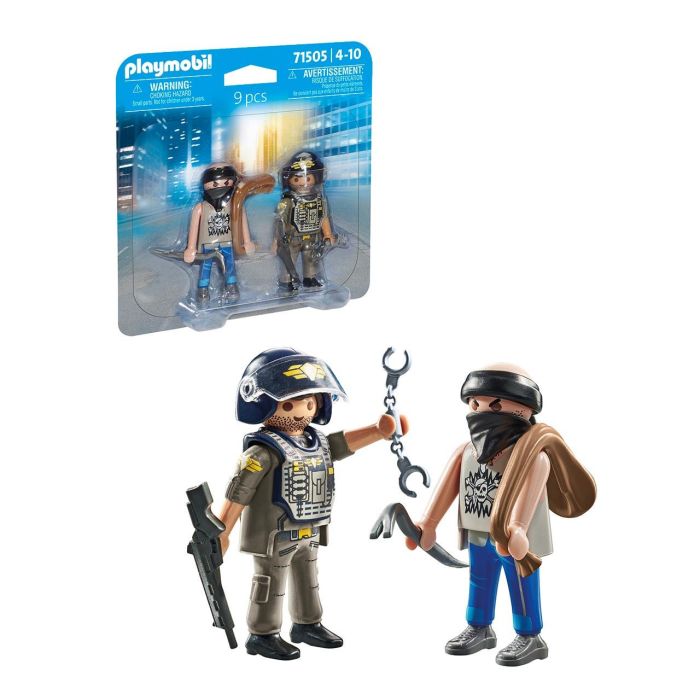 Playset Playmobil Policía Ladrón 9 Piezas 3