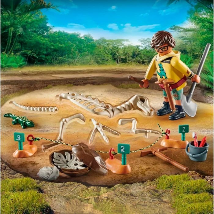 Excavación Con Esqueleto De Dinosaurio 71527 Playmobil 2