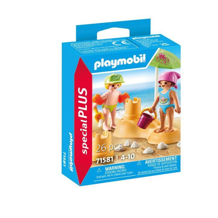 Figura niños con castillo de arena playmobil special plus